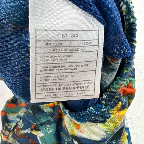 Vintage 1990s Nike Abstract Swim Trunks Shorts Medium - Picture 5 of 5